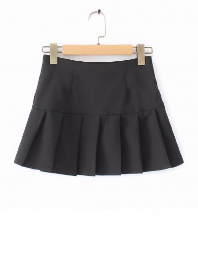 Replica Street Solid High Waist Pleated Skirt #793477 $27.51 USD for Wholesale