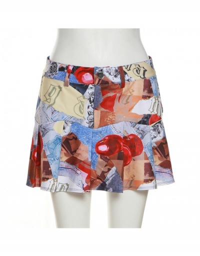 Replica  Summer Printed Easy Matching Skirt For Women #793501 $21.01 USD for Wholesale