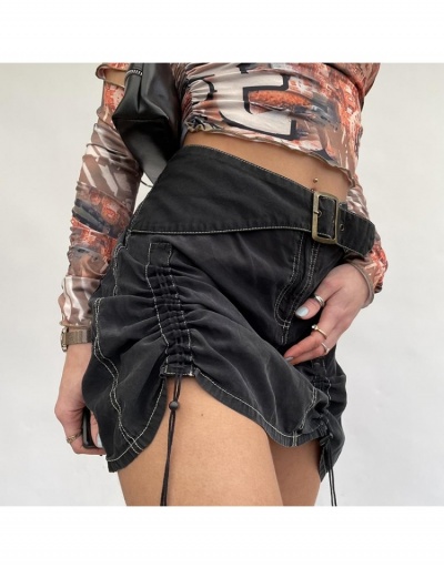 Replica  Sexy Patchwork Drawstring Denim Skirts #793502 $25.90 USD for Wholesale