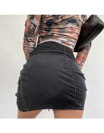 Replica  Sexy Patchwork Drawstring Denim Skirts #793502 $25.90 USD for Wholesale