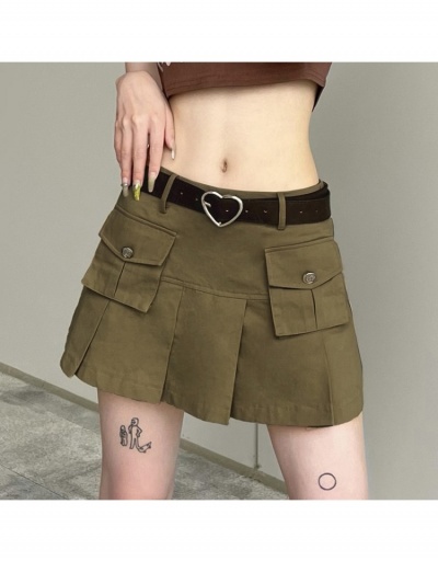 Replica Y2K Style Pleated Short Cargo Skirts With Belt #793505 $29.75 USD for Wholesale