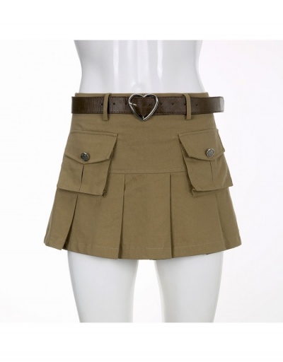 Replica Y2K Style Pleated Short Cargo Skirts With Belt #793505 $29.75 USD for Wholesale