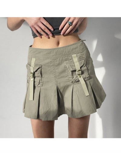 Y2K Style Pleated Short Cargo Short Skirts #793507 $29.20 USD, Wholesale Fashion Skirts