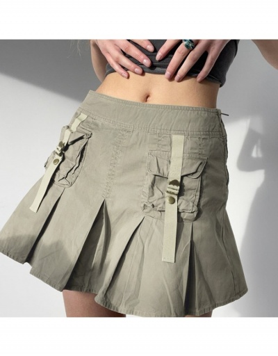 Replica Y2K Style Pleated Short Cargo Short Skirts #793507 $29.20 USD for Wholesale