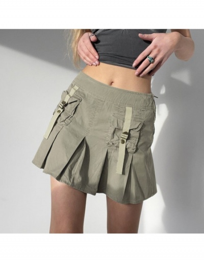 Replica Y2K Style Pleated Short Cargo Short Skirts #793507 $29.20 USD for Wholesale