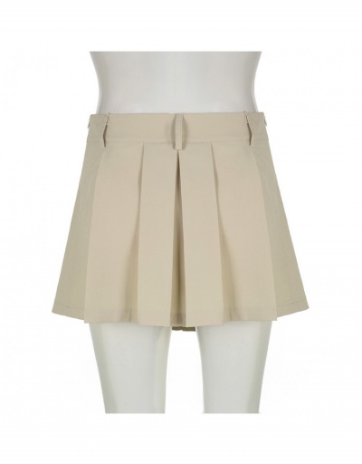 Replica Easy Matching Pure Color Pleated Skirt #793511 $25.06 USD for Wholesale