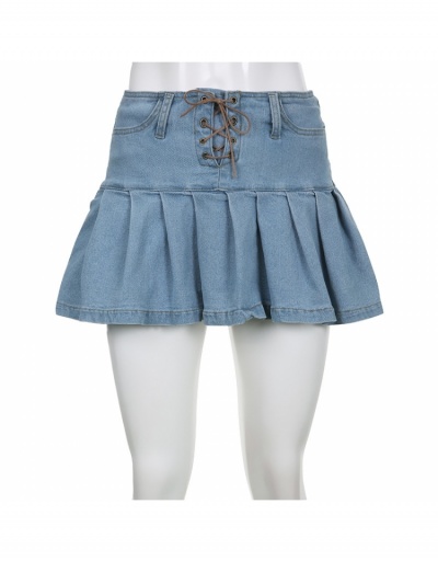 Replica  Fashion Ruffled Ruffle Denim Skirt #793512 $28.68 USD for Wholesale