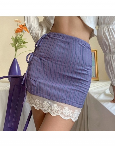 Replica  Summer Sexy Purple Lace Patchwork Hip Skirt #793513 $20.41 USD for Wholesale