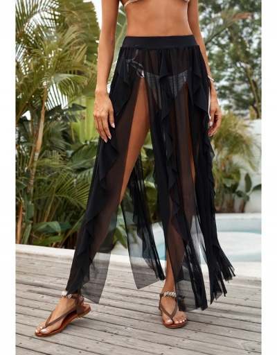 Replica  Sexy Holiday Pure Color Slit Maxi Skirts #793515 $21.65 USD for Wholesale