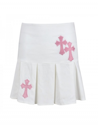 Replica  Summer New Cross Embroidered Women's Pleated Skirt #793519 $20.80 USD for Wholesale