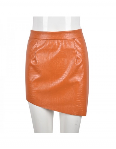 Replica Sexy PU Alligator Pattern Short Skirts For Women #793529 $20.23 USD for Wholesale