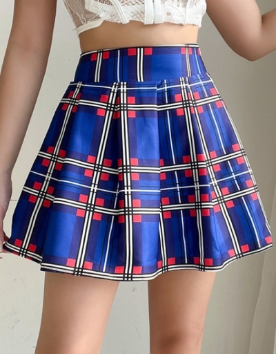 Summer Sexy Plaid  Pleated Short Skirts For Women #793530 $30.94 USD, Wholesale Fashion Skirts