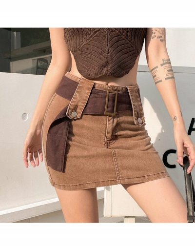 Y2K Style Retro Denim Short Skirts With Belt #793531 $26.87 USD, Wholesale Fashion Skirts