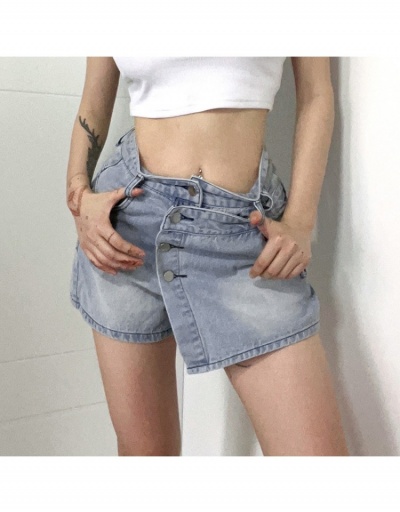 Replica  Summer High-waisted Pure Color Pocket Denim Culottes #793535 $27.43 USD for Wholesale