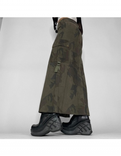 Replica Trendy Camouflage High Waist Zipper Long Skirt #793536 $30.37 USD for Wholesale