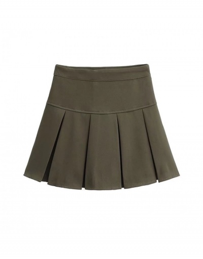 Replica  Summer Pure Color Pleated College Skirt #793539 $32.78 USD for Wholesale