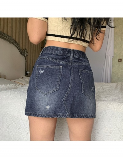 Replica Y2K Style Blue Embroidery  Short Denim Skirts For Women #793544 $22.52 USD for Wholesale