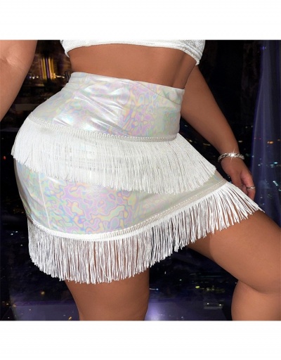 Replica Printed Tassel Zipper Up Short Skirts For Ladies #793551 $20.60 USD for Wholesale