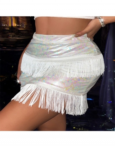 Replica Printed Tassel Zipper Up Short Skirts For Ladies #793551 $20.60 USD for Wholesale