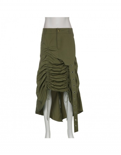 Replica  Split Hem Drawstring Irregular Skirt #793561 $33.29 USD for Wholesale