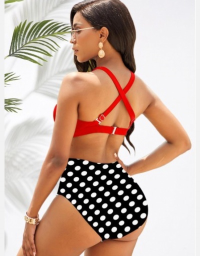 Replica Sexy Cut Out 2 Piece High Waist Swimsuit Sleeveless #793590 $23.28 USD for Wholesale