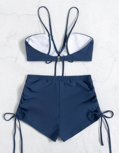 Replica Beach Ruched 2 Piece Bikini Sets For Women Sleeveless V Neck #793592 $17.35 USD for Wholesale