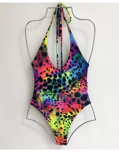 Replica  Printing Halter Backless Women's Swimsuit Sleeveless #793619 $20.49 USD for Wholesale