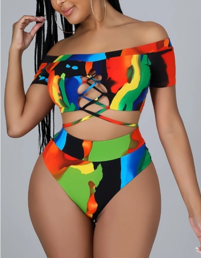  Sexy Short Sleeve Women Swimsuit Bikini Short Sleeve Boat Neck #793627 $21.42 USD, Wholesale Fashion Swimsuits