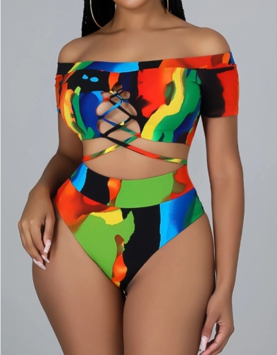 Replica  Sexy Short Sleeve Women Swimsuit Bikini Short Sleeve Boat Neck #793627 $21.42 USD for Wholesale