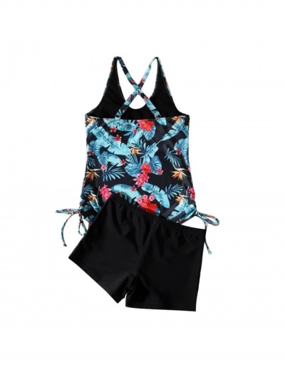 Replica Beach Printing 2 Piece Tankini Sets For Women Sleeveless U Neck #793637 $23.11 USD for Wholesale