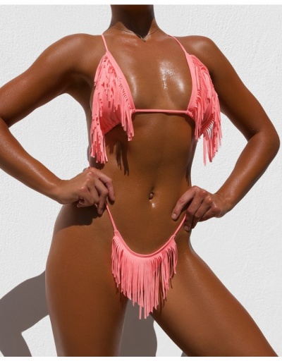 Replica Hot Summer Sexy Tassel Bikini Sets For Women Sleeveless #793643 $19.87 USD for Wholesale