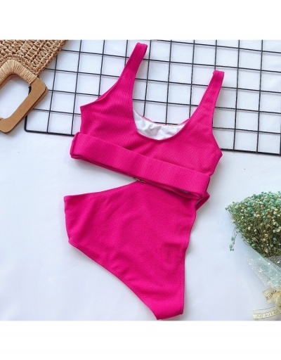 Replica  Pure Color Hot Bikini For Women Sleeveless U Neck #793654 $19.50 USD for Wholesale