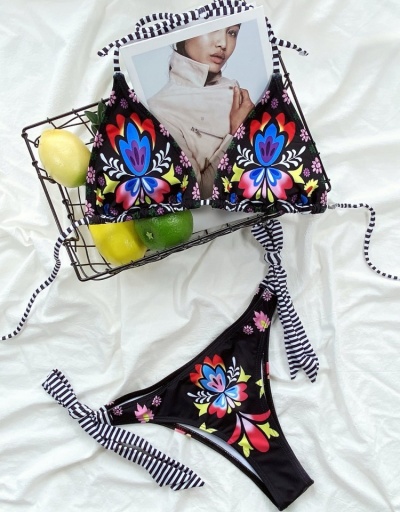 Replica  New Style Printing Bikini For Women Sleeveless V Neck #793659 $21.25 USD for Wholesale