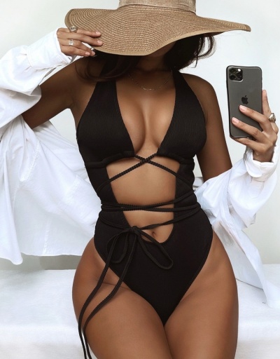 Sexy Sold Lace-Up Swimsuits For Women Sleeveless #793713 $19.50 USD, Wholesale Fashion Swimsuits