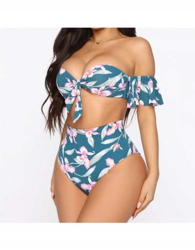 Off The Shoulder Plus Size Swimwear Sets Sleeveless Sweetheart Neck #793738 $18.59 USD, Wholesale Fashion Swimsuits