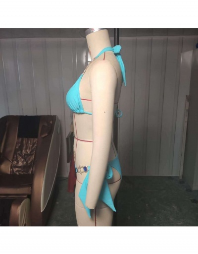 Replica  Sexy Splints Hollowed Out Bikini Swimsuit Sets Sleeveless #793750 $15.80 USD for Wholesale