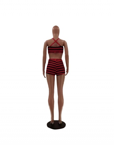 Replica Sexy Striped Two Piece Bikini Sets Sleeveless U Neck #793760 $22.82 USD for Wholesale