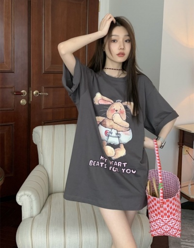 Cute Graphic Oversized Short Sleeve T Shirts Short Sleeve Crew Neck #793774 $25.48 USD, Wholesale Fashion T-Shirts