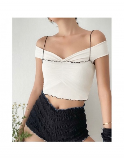  Holiday See Through Lacework Crop T Shirts Short Sleeve Boat Neck #793806 $17.91 USD, Wholesale Fashion T-Shirts