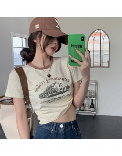 Summer Trending Printed Gray Short T Shirts For Women Short Sleeve Crew Neck #793825 $10.53 USD, Wholesale Fashion T-Shirts