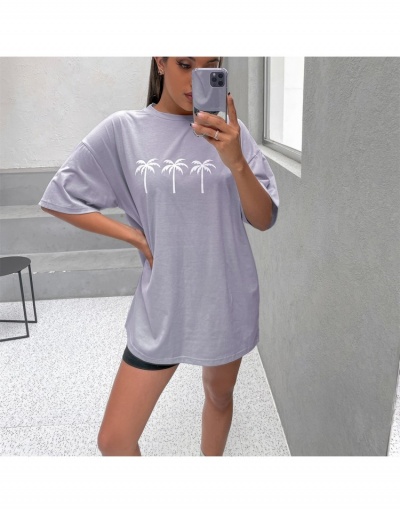 Replica  Casual Loose Crew Neck T-Shirt For Women Half Sleeve Crew Neck #793881 $20.58 USD for Wholesale