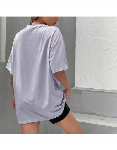 Replica  Casual Loose Crew Neck T-Shirt For Women Half Sleeve Crew Neck #793881 $20.58 USD for Wholesale