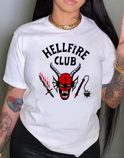 White Short Sleeve Hip Hop T Shirts For Women Short Sleeve Crew Neck #793899 $16.97 USD, Wholesale Fashion T-Shirts