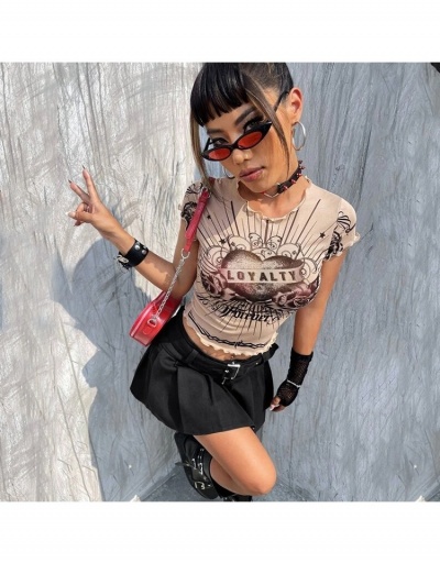 Replica Stringy Selvedge  Retro Crop T Shirts For Ladies Short Sleeve Crew Neck #793906 $18.74 USD for Wholesale