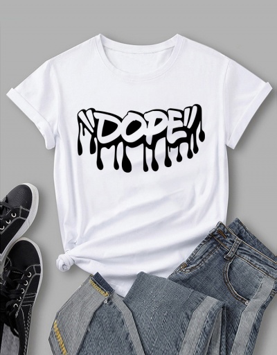 Replica Easy Matching Crew Neck Loose White T Shirts  Short Sleeve Crew Neck #793920 $15.15 USD for Wholesale