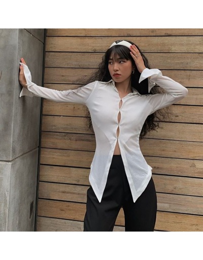 Replica  Summer Solid Color Long Sleeve Cardigan Top Long Sleeve Turndown Collar #793929 $25.68 USD for Wholesale