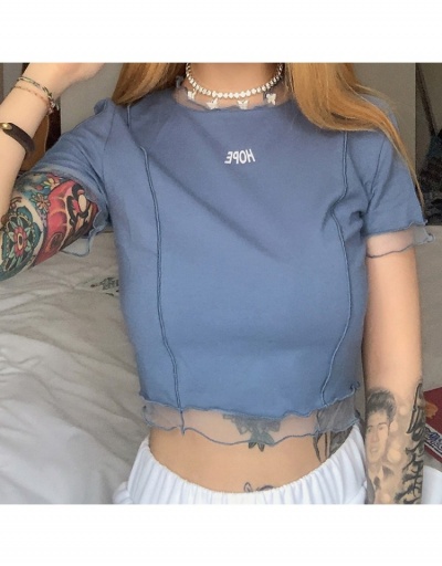 Replica  Stringy Selvedge Letter Printing Top Short Sleeve Crew Neck #793956 $16.28 USD for Wholesale