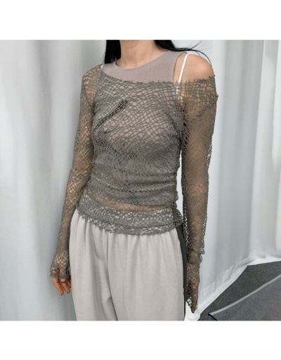 Replica Women Sexy Patch Work Long Sleeve T-shirt  Long Sleeve Crew Neck #794029 $11.88 USD for Wholesale