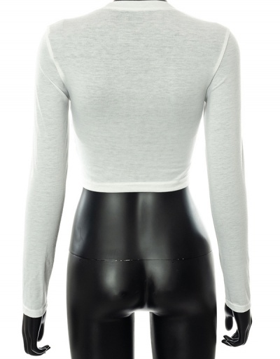 Replica Individual Chain Long Sleeve Crop T-Shirts Long Sleeve O Neck #794038 $19.29 USD for Wholesale