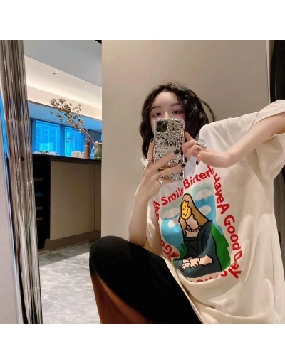 Replica  Summer Cartoon Printed Round Neck T Shirt Short Sleeve Crew Neck #794049 $14.50 USD for Wholesale